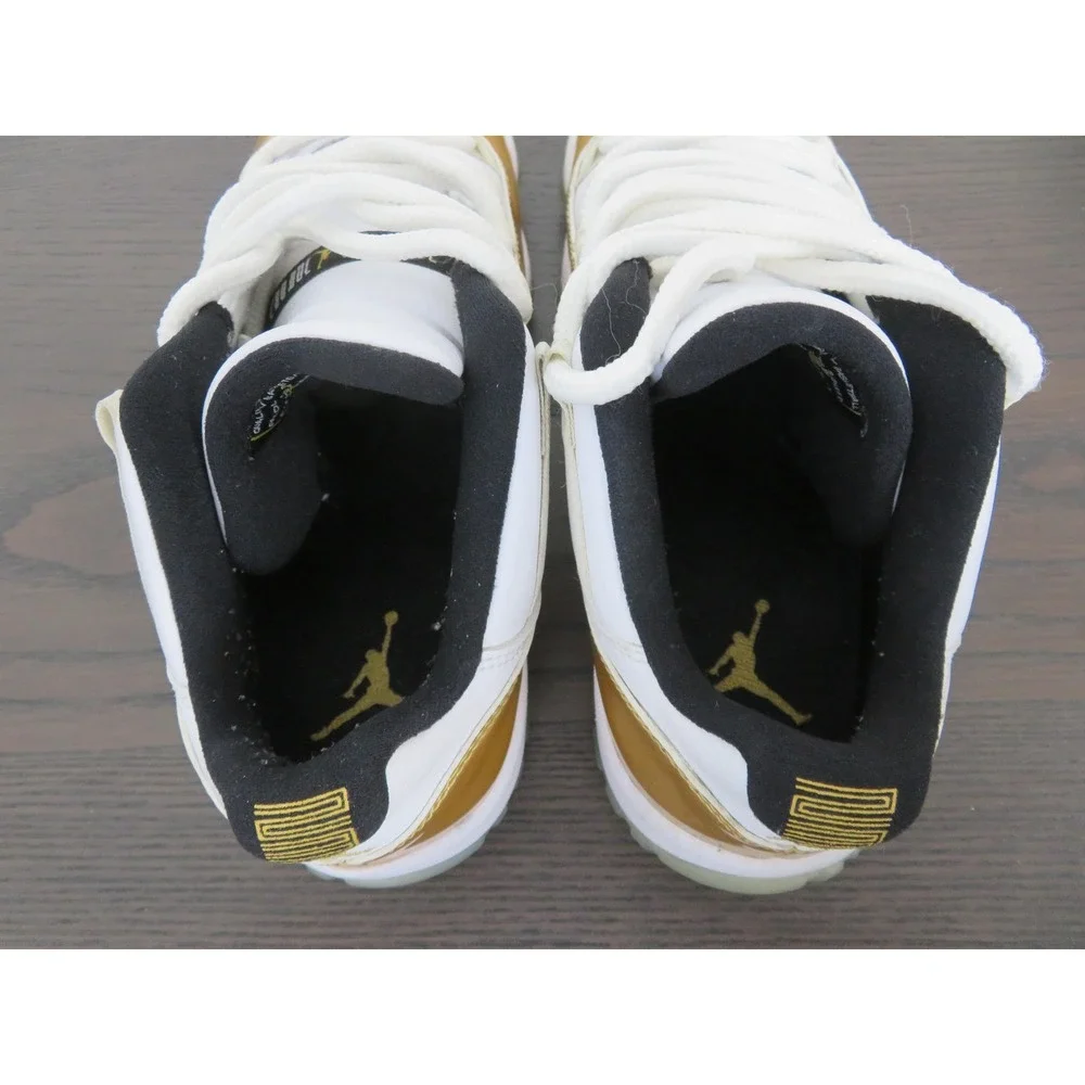 Jordan 11 Retro Low Shoes Mens 8 White Gold Basketball Sneakers 2016 528895-103